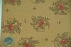 FQ Kreis und Blumen auf beige 