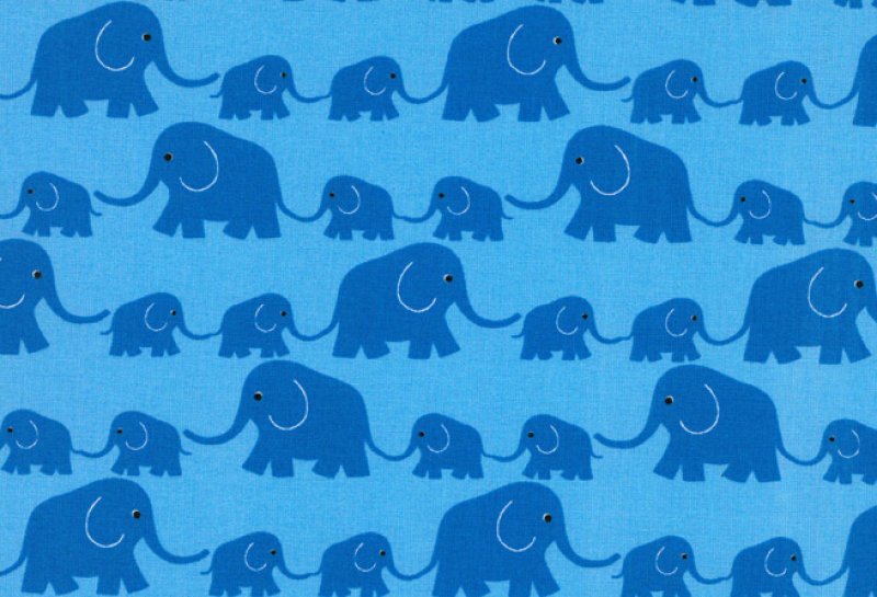 Westfalenstoffe Junge Linie Elefanten blau-blau KBA