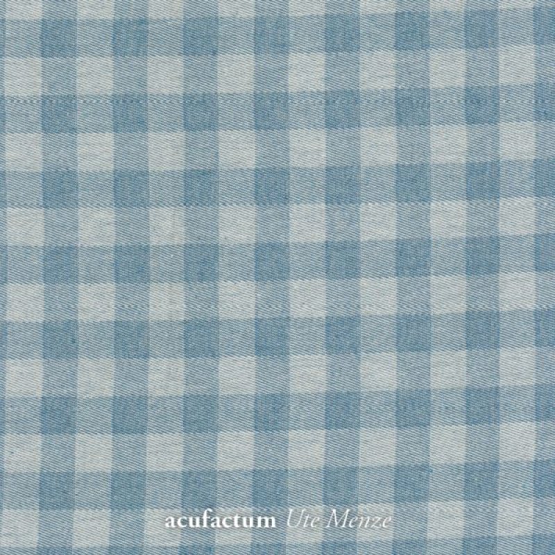 Acufactum - Baumwoll Webstoff Karo - Blau