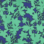 Preview: Popeleine - Fein gewebte Baumwolle - Blumen blau/grün