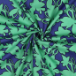 Preview: Popeleine - Fein gewebte Baumwolle - Blumen blau/grün