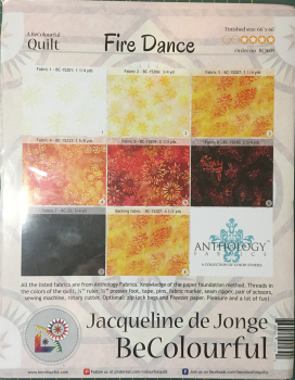 Preview: Fire Dance - BeColourful / Anleitung Paper Piecing