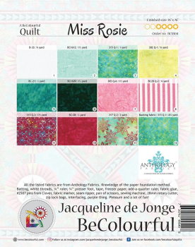 Preview: Miss Rosie - BeColourful / Anleitung Paper Piecing