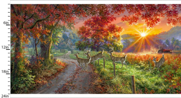 Through the Forest Light - Panel 60x112cm