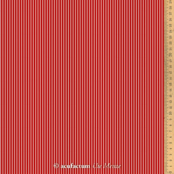 acufactum  - Druckstoff - Feine Streifen - rot-weiß
