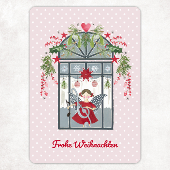 acufactum - Kerstin Heß - Postkarte - Weihnachtsfenster