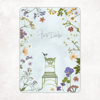 acufactum - Kerstin Heß - Postkarte - Gartenstuhl - Für Dich