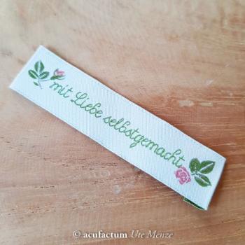 Webetikett "mit Liebe selbstgemacht" - Kerstin Heß