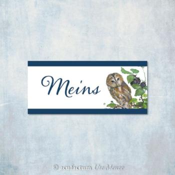 Webetikett "Meins - Eule" - Daniela Drescher