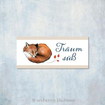 Webetikett "Träum süß - Fuchs" - Daniela Drescher