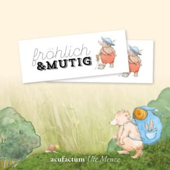 Webetikett "fröhlich & mutig" - Sophia Drescher