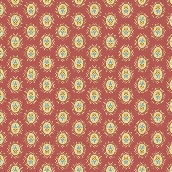 Edyta Sitar - Crystal Farm - Medaillons - Red - Fat Quarter