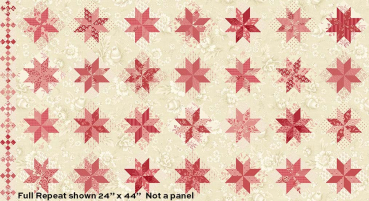 Edyta Sitar - Strawberries and Cream - North Star - Strawberry - Fat Quarter
