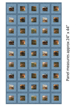 Homestead Patch Blue - Panel 60x115 cm