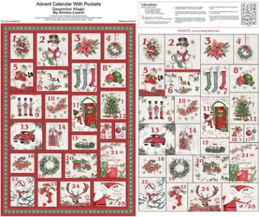December Magic - Adventskalender Panel - 90x112cm