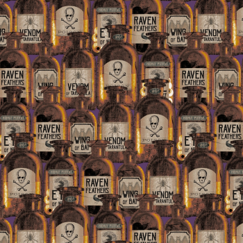 Spooky Vibes - Orange Potion Bottles