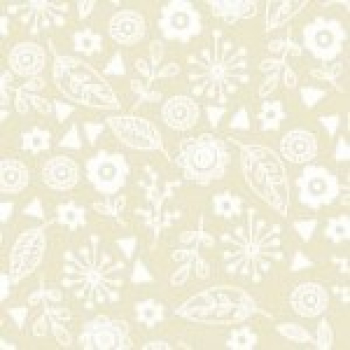 Essentials - Doodle Ditzy White on Light Cream