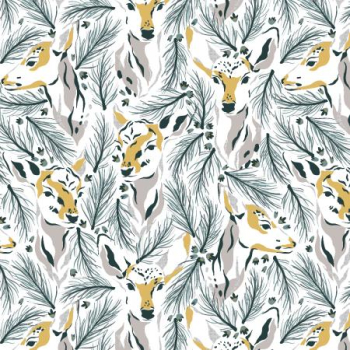 Magic of Yosemite - Morning Deer - Silver Grey Metallic