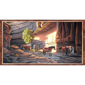 Sundance - Wild Horses Canyon - Panel 60x112 cm
