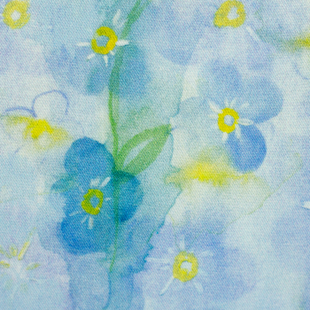 Viskose - Garden by Anette Kithier - Blumen blau