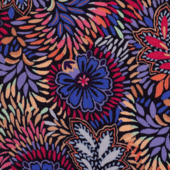 Viskose - Julia - Floral lila/pink