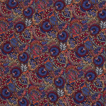 Viskose - Julia - Floral lila/pink