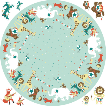Round about by Käselotti - Tiere - Panel 140x140 cm