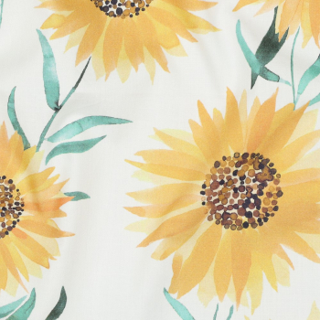 Preview: Popeleine - Fein gewebte Baumwolle - Digitaldruck - Sonnenblumen