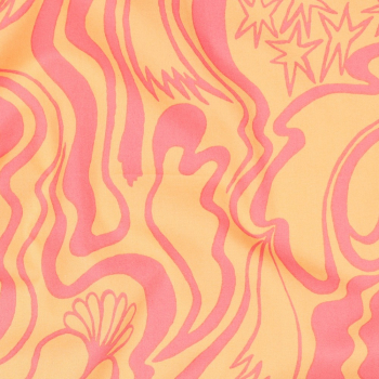 Preview: Popeleine - Fein gewebte Baumwolle - Nerida Hansen - The Wanderer - orange/pink