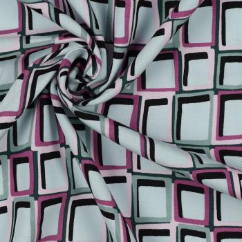 Preview: Viskose - Abstract - Dark Green & Mint