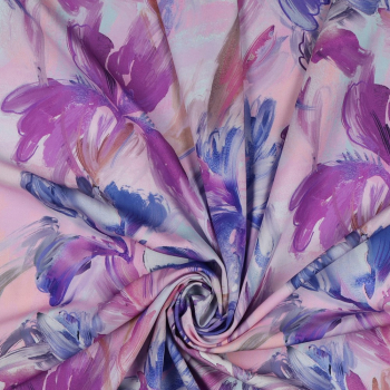Preview: Viskose - Abstract - Purple - Digitaldruck