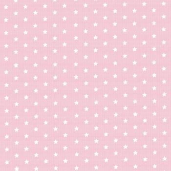 Westfalenstoffe - Druckstoff - Capri - Sterne - rosa-weiß