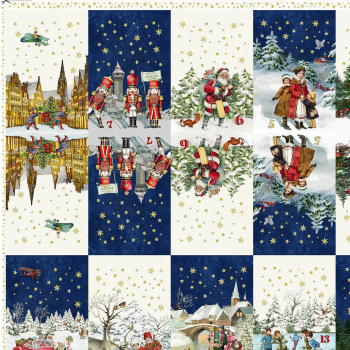 Preview: Westfalenstoffe - Digitaldruck - DIY Adventskalender mit Kordel