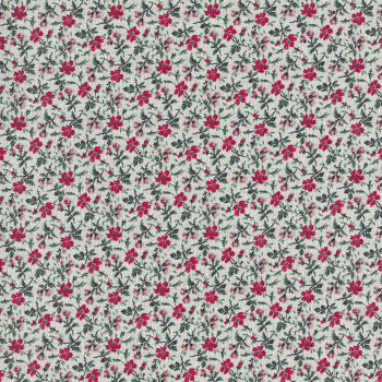 Westfalenstoffe - Druckstoff - Trondheim - Blumen - beige-rot-grün