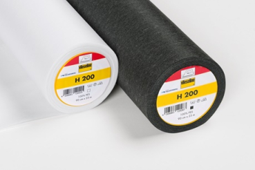 H200 Vlieseline Einlage weiß - aufbügelbar - 90cm breit
