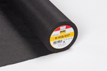 Bügeleinlage H410 - schwarz - zum Aufbügeln - 90cm breit