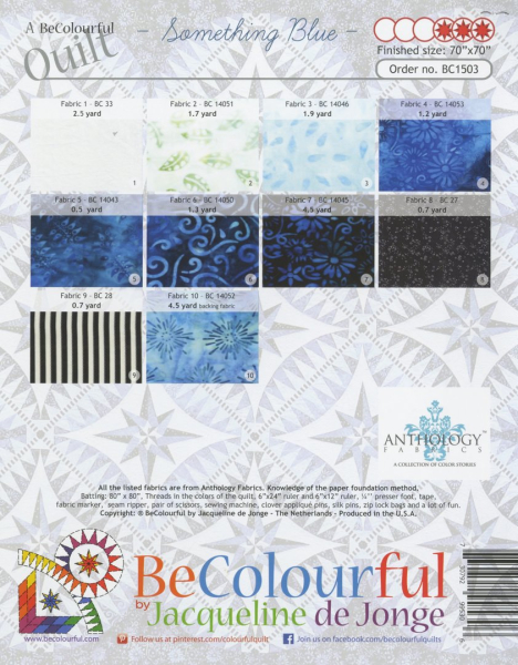 Something Blue - BeColourful / Anleitung Paper Piecing