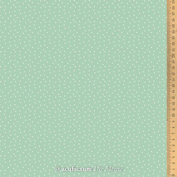 acufactum  - Druckstoff - Tupfen - mint-weiß