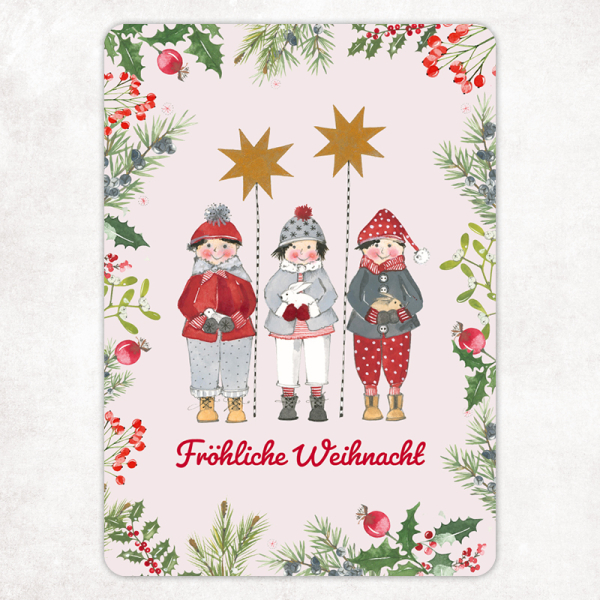 acufactum - Kerstin Heß - Postkarte - Weihnachtskinder
