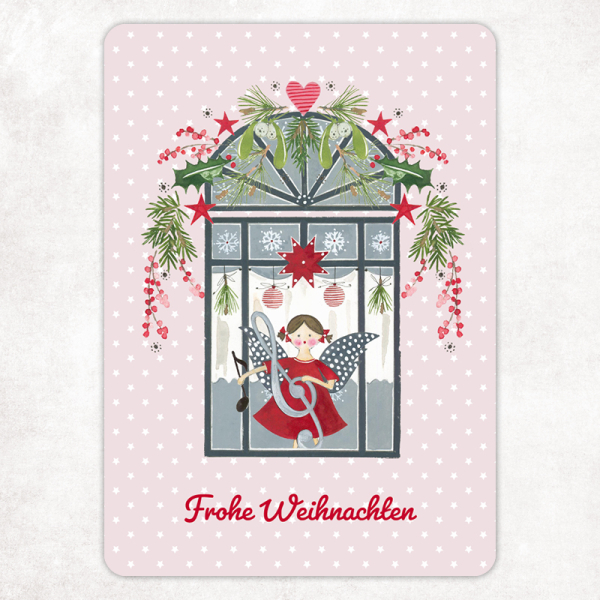 acufactum - Kerstin Heß - Postkarte - Weihnachtsfenster