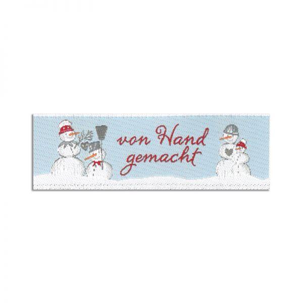 Webetikett "Schneemänner" - Kerstin Heß