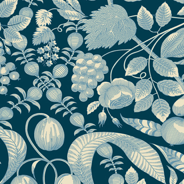 Edyta Sitar - Blue Escape - Valley Navy - Fat Quarter