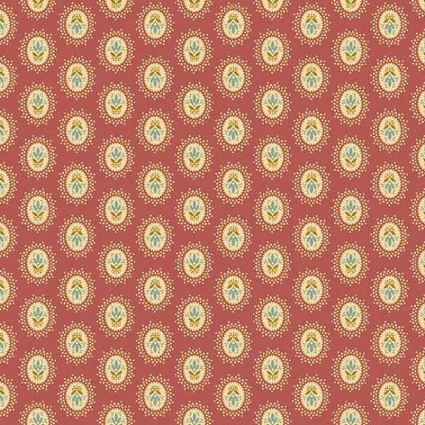 Edyta Sitar - Crystal Farm - Medaillons - Red - Fat Quarter