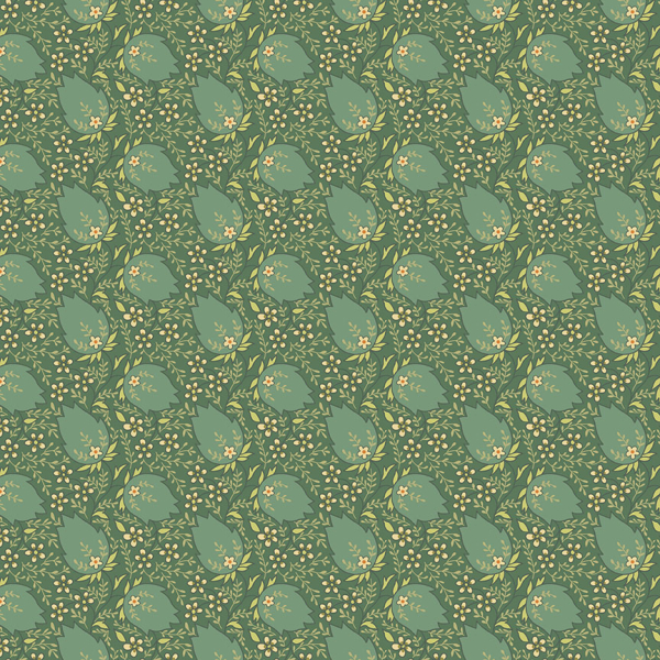 Edyta Sitar - Lady Tulip - Forest - Fat Quarter