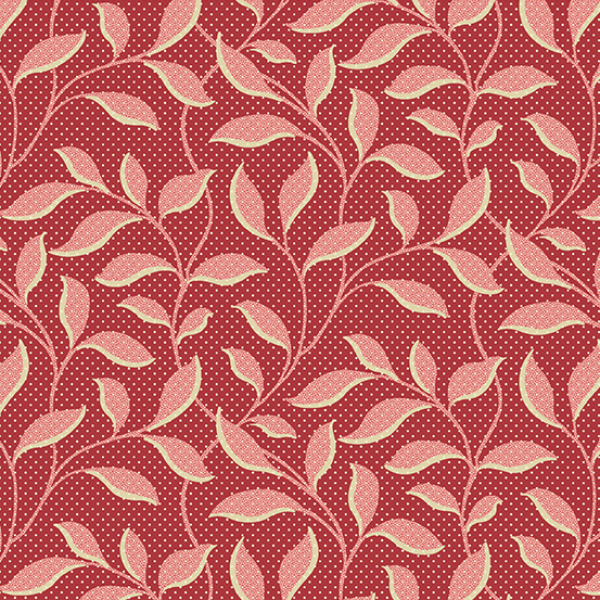 Edyta Sitar - Strawberries and Cream - Morning Glory - Scarlet - Fat Quarter
