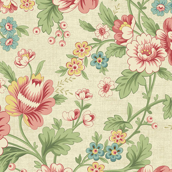 Edyta Sitar - The Seamstress - Dahlia - Parchment - Fat Quarter