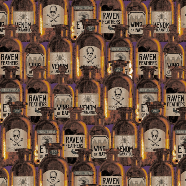 Spooky Vibes - Orange Potion Bottles