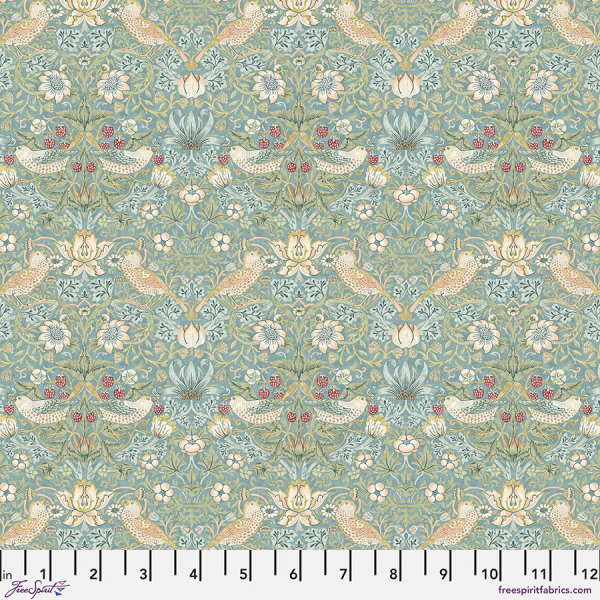 William Morris - Mini Strawberry Thief Aqua