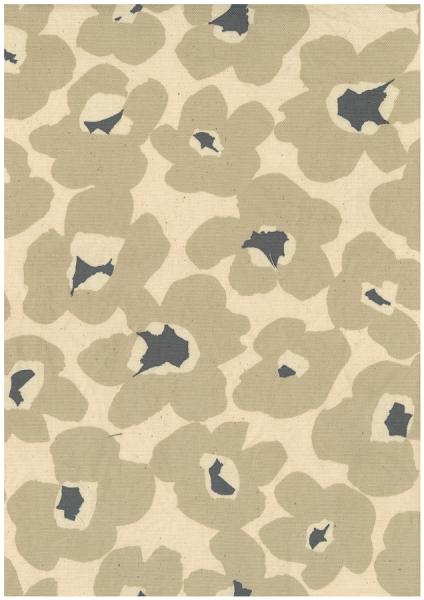 Kokka - Canvas - Flowers - Ecru