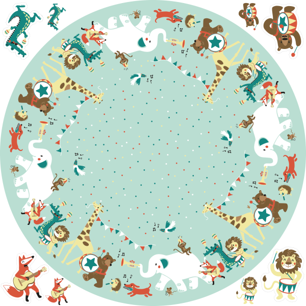 Round about by Käselotti - Tiere - Panel 140x140 cm